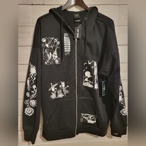 Her Universe Nightmare Before Christmas Hoodie Long Fit Womens Size Large NWT